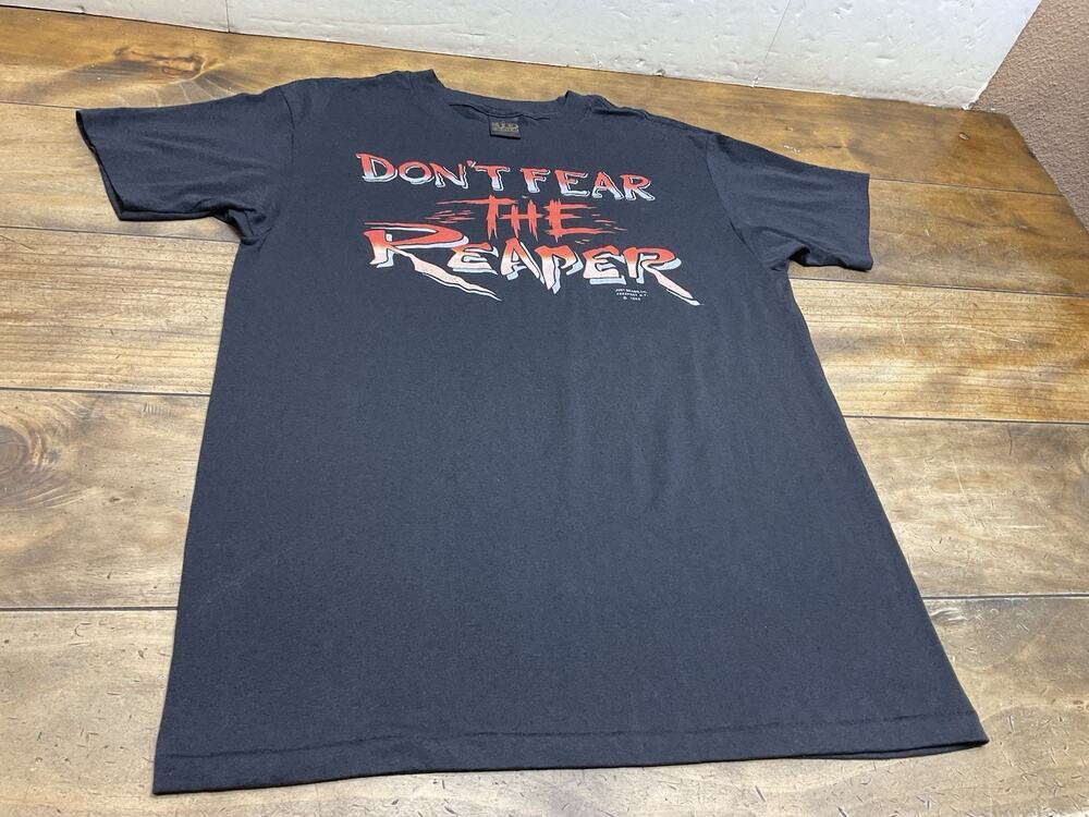 Vtg 80s “Don’t Fear The Reaper” Black Tshirt 3D Emblem Large